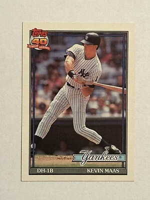 Kevin Maas (#435) - Yankees de Nueva York - 1991 Topps Baseball Foto 1 de 2