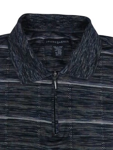 JHANE BARNES VINTAGE MERCERIZED 1/4 ZIP POLO HERREN LARGE JACQUARD JERSEY UNTUCK SHIRT - Bild 1 von 10