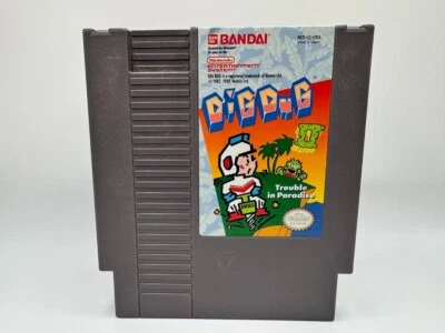 Dig Dug II 2 (Nintendo Entertainment System, NES, 1989) Authentic Tested Working - Image 1 of 3