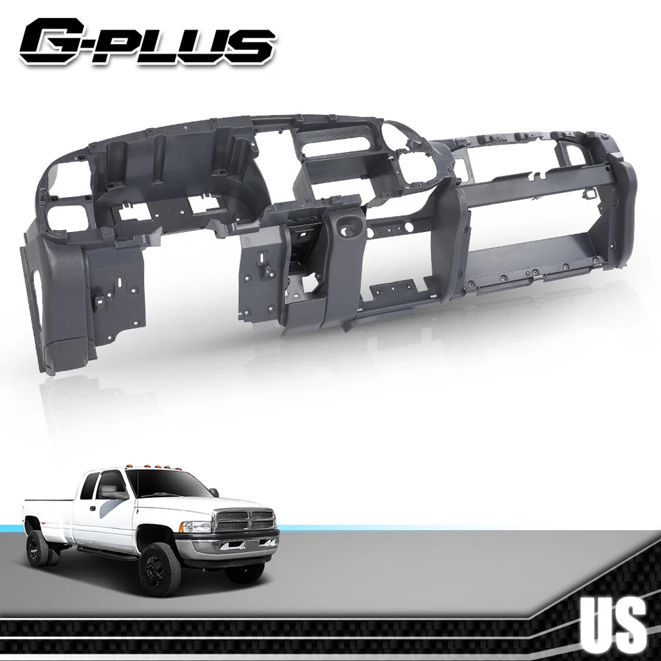 Gray Dash Dashboard Core Structure Frame Single Aux Fit For 1998-2001 Dodge Ram - Image 1 of 4