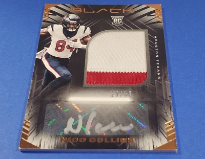 2021 PANINI BLACK NICO COLLINS ROOKIE AUTO PATCH SIGNATURE USED RELIC SP #20/50 - Image 1 of 4