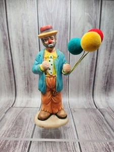 EMMETT KELLY JR. 5.5" PORCELAIN HOBO CLOWN WITH BALLOONS FIGURINE FLAMBRO #9770 - Picture 1 of 11