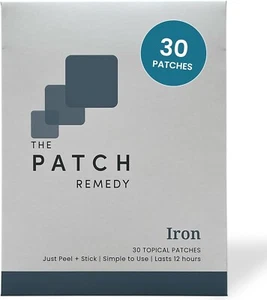 The Patch Remedy Iron Supplment Patches - Iron plus Vitamin C, B9 Folate, Vit a - Picture 1 of 9