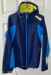Women’s Sperry Top-Sider STS35 Navy & Blue Windproof Jacket With Hood Size M - Picture 1 of 10