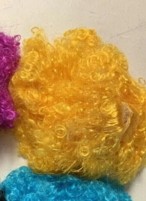 黄色模糊卷发小丑非洲成人OSFM假发万圣节服装配件 — 第 1/2 张图片