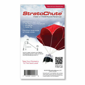 StratoChute Water Rocket 24" Red Rip-Stop Nylon Parachute