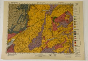 2 X Ordnance Survey Geological Maps, Scotland, Lochcarron, Solid & Drift, 1955 - Picture 1 of 3
