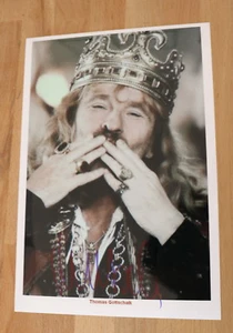 Autografo ORIGINALE di Thomas Gottschalk. pers. raccolti. Foto 20x30. 100% VERO - Foto 1 di 1