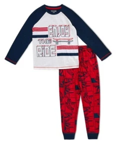 NWT 2-Piece Boys XL 14-16 Long Sleeve Pajama Pant Set Skateboarding Pajamas - Picture 1 of 2