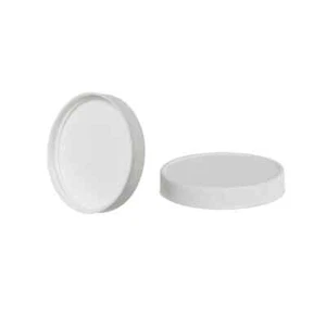 70-400 White Ribbed Unlined Jar Caps - Set of 25 - Picture 1 of 2