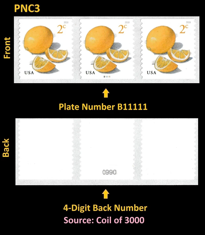US 5256 Meyer Lemons 2c #on# PNC3 B11111 4d back # MNH 2018 - Image 1 of 1