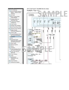 Ford F-150 2011 Color Wiring Diagram Schematic V6 3.5L 4WD pdf - Picture 1 of 1
