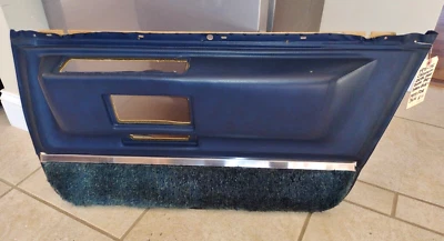 1971-76 Cadillac Fleetwood Sedan Deville BLUE Rear Lower Door Panel Pad Armrest - Image 1 of 4