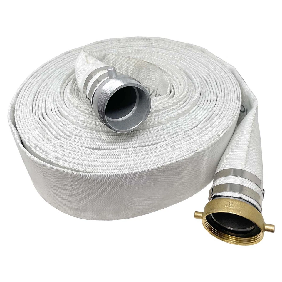 Gloxco 3" ID, Single Jacket Mill Hose Assembly (Aluminum Pin Lug Fittings) Wh... - Image 1 of 1