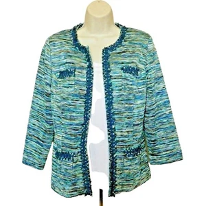 Chaqueta Chicos 0 S 4 6 Multicolor Patrón Tejido Azul Manga 3/4 - Imagen 1 de 9