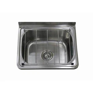 Cleaners Sink Single Bowl Mop Wall Sinks Stainless Steel Laundry Trough 46x55cm - Picture 1 of 5