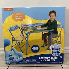 Blues Clues Folding Children's Table & Chair Set, Kid Chairs w/ Rubber Feet