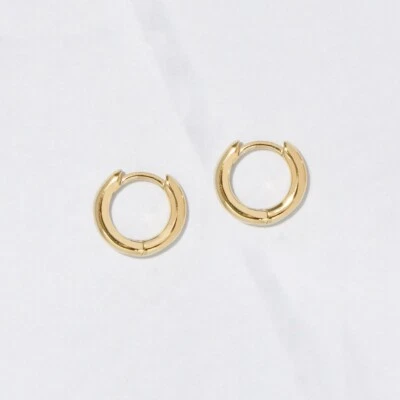 14k gold  6mm Huggie Earrings, Cartilage Hoop Earrings ,Helix Hoop - Image 1 of 4