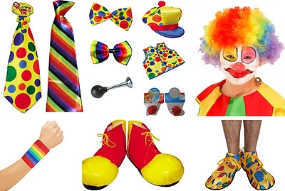 WICKED FUN Neues komplettes Zirkus Clown Kostüm Verkleidung Zubehör in einem Angebot