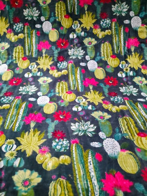 Luxury Indian Soft Velvet Black Floral Art Fabric Upholstery Dressmaking Sewing - Image 1 of 4