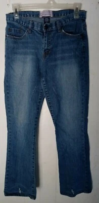 Steve & Barrys Denim Womens classic dungarees Jeans Size 6  Wash Boot Cut - Image 1 of 3