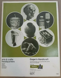 1971 Arts and Crafts Gager's Handicraft Mail Order Shopping Catalog 70's Book - Picture 1 of 8