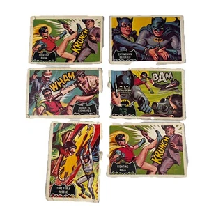 Vintage Batman Trading Cards 1966 X6 Job Lot Printed In England Collectors - Picture 1 of 7