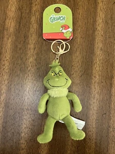 Dr. Seuss Grinch Stuffed Plush Keychain Clip Bag Charm Green NWT - Picture 1 of 4