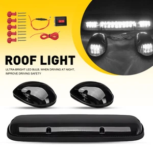 LED Smoked White Cab Roof Light For Chevrolet Silverado 1500 2500 HD 2002-2007 E - Picture 1 of 14