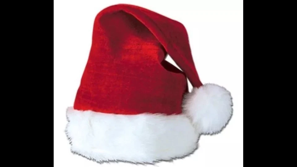 Red  Christmas Santa Hat Kids Children Size Fits Most Ages (3-12) Costumes - Image 1 of 1