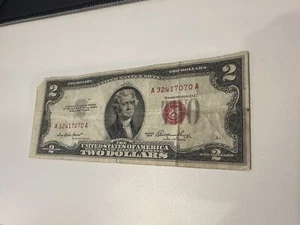 Rare 1953 Red Stamp 2 Dollar Bill Series A - Picture 1 of 2