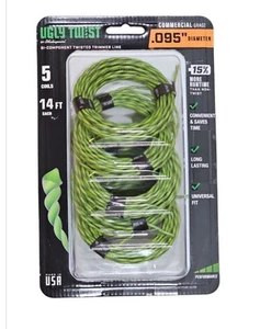 New Ugly Twist Trimmer line .095" 5 coils at 14ft each 5 pkg Available $8 Each - Picture 1 of 1