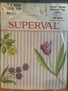 Superval Soft & Silky Control Top Lycra Sheer Size A Off White Style 247 - Picture 1 of 5