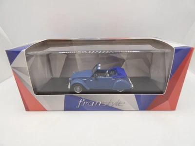 Citroen 2CV Sarhy Cabriolet ouvert 018 bleue 1/43 Franstyle Miniature neuve