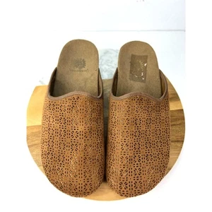 Yellow Box Comfy Brown Madwell Laser Cut Women's Vegan Slip On Clogs Size 8.5 - Picture 1 of 10