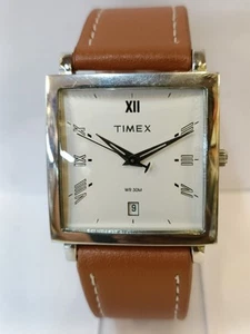 TIMEX QUARTZ WHITE DIAL DV07-J-V6 MEN'S WORKING CONDITION - Picture 1 of 18