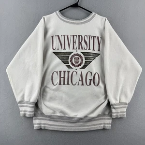 Vintage Chicago University Sweatshirt Mens Large 90s Crewneck Made in USA - Picture 1 of 20