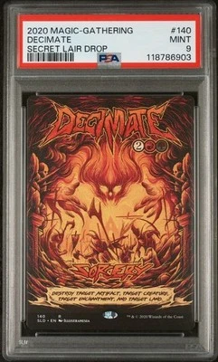 2020 MTG SECRET LAIR DROP - Decimate #140 - SORCERY - PSA 9 - Image 1 of 2