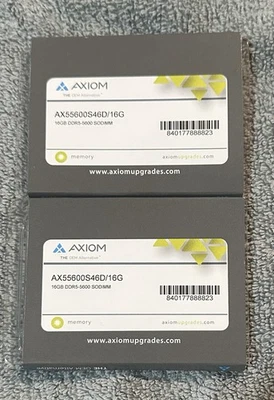 Axiom DDR5 32GB (16GB X 2) SODIMM 5600 MHz Laptop RAM Memory AX55600S46D/16G OEM - Image 1 of 2