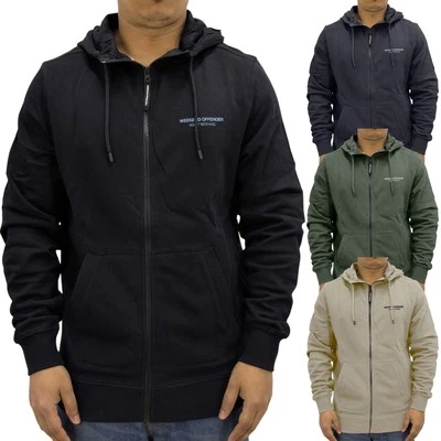Weekend Offender Hombres Sudadera con Capucha Manga Larga Chaqueta Regular Cremallera Completa - Imagen 1 de 4