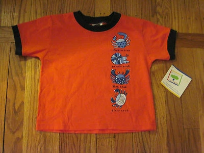 Camiseta Boutique Mulberribush Azul, Ermitaño, Violinista y Cangrejo a Cuadros Niño 18M Nueva con Etiquetas Foto 1 de 3