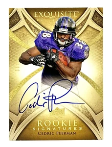 2009 Exquisite #133 Cedric Peerman RC Auto 81/99 Baltimore Ravens - Picture 1 of 2