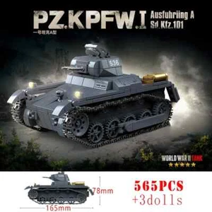 Tank/Char World War 2 ¤ Panzerkampfwagen 1 ¤ Building Block Set 565 pièces ¤NEUF - Picture 1 of 4
