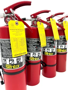 5LB ABC FIRE EXTINGUISHERS (Refurbished)  Set of 4 - Picture 1 of 3