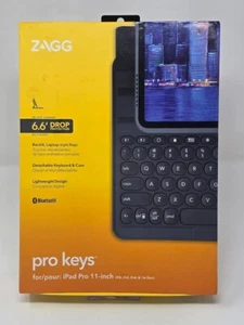 ZAGG Pro Keys Wireless Keyboard with Detachable Case for Apple iPad Pro 11" - Picture 1 of 3