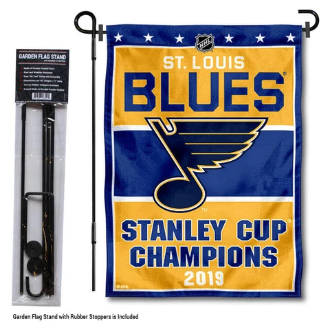 St. Louis Blues 2019 Champions Garden Flag and Pole Stand Cover