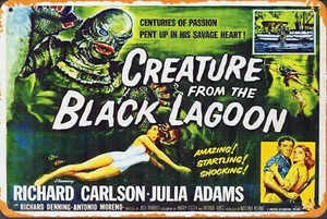Creature from the Black Lagoon Sci-fi/Horror Classic movie poster Tin Metal Sign - Picture 1 of 1