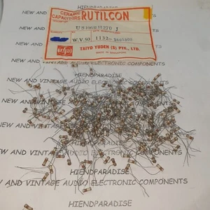 ¡TAPAS DE CERÁMICA PARA AUDIO Rutilcon 27pF 50v 5mm de lote antiguo! 1000 piezas! - Imagen 1 de 4