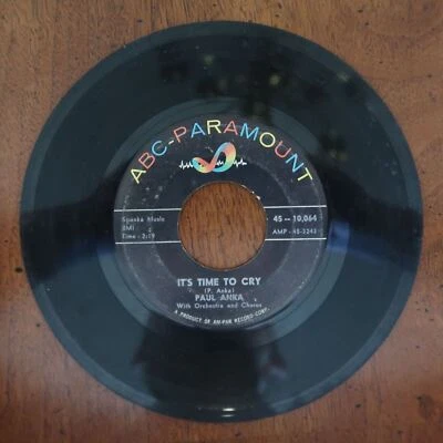  PAUL ANKA : IT'S TIME TO CRY / SOMETHING HAS CHANGED ME VINYL 45 ABC VG 3-97 - Bild 1 von 2