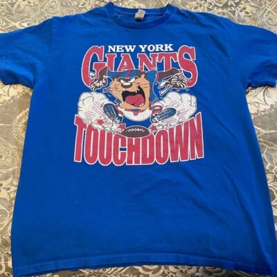 Camiseta azul royal New York Giants Taz Looney Tunes AN44685 - Imagem 1 de 2